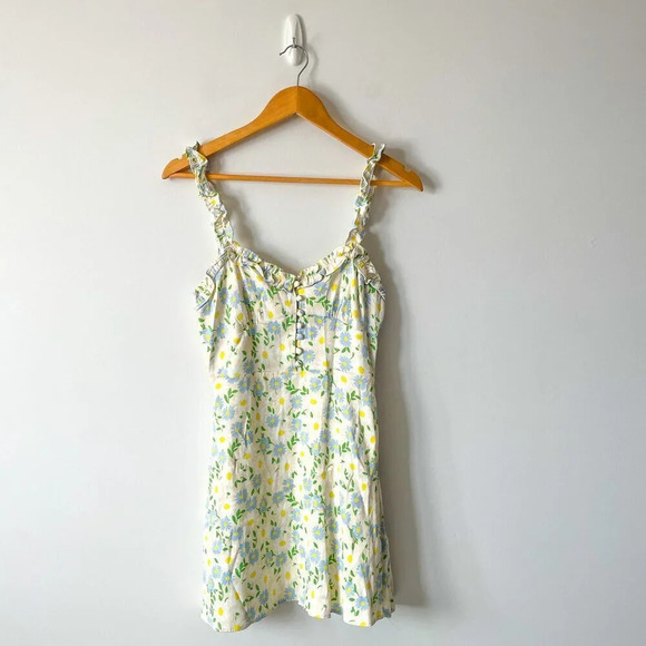 Zara Satin Effect Floral  Mini Dress Size Medium - Picture 4 of 10